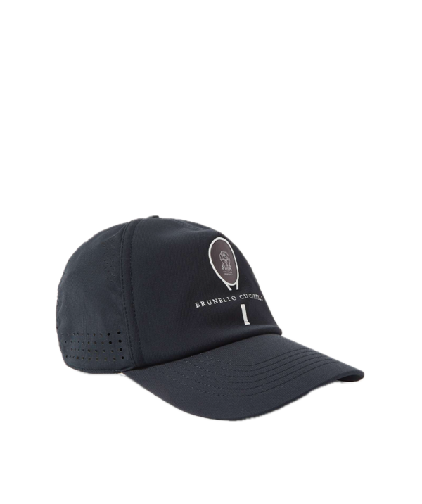 Brunello Cucinelli Perforated logo-print stretch-shell baseball cap