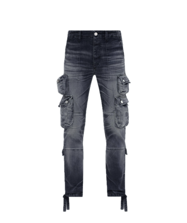Amiri Tactical Cargo Jean Storm Grey