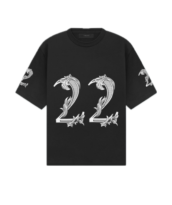 Amiri Oversized 22 Tee Black