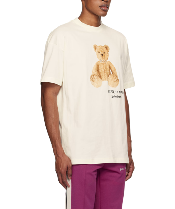 Palm Angels Off-White & Black 'Bear In Mind' T-shirt - Image 3