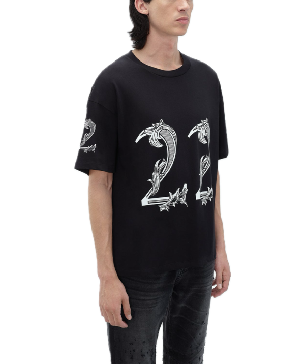 Amiri Oversized 22 Tee Black - Image 4