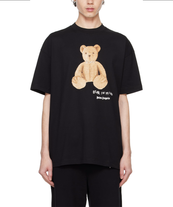 Palm Angels Off-White & Black 'Bear In Mind' T-shirt - Image 2