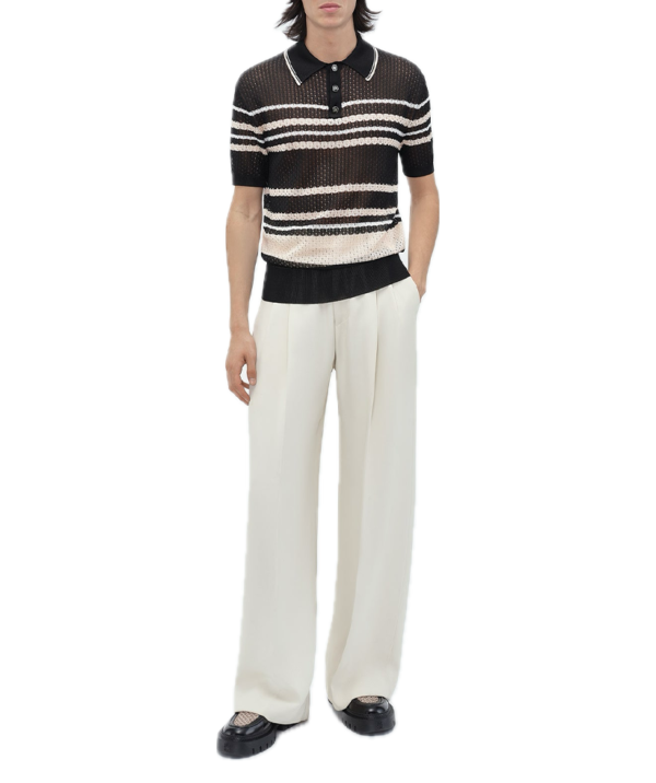 Amiri Striped Polo Black - Image 2
