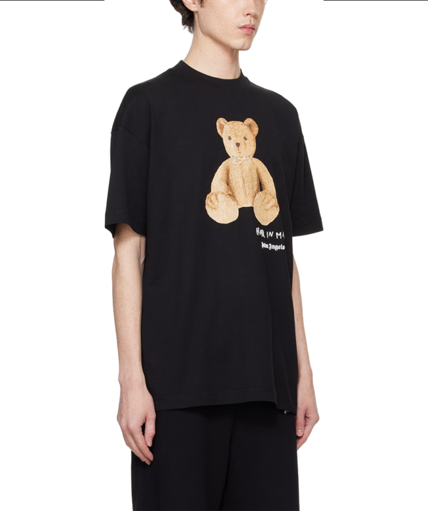 Palm Angels Off-White & Black 'Bear In Mind' T-shirt - Image 5