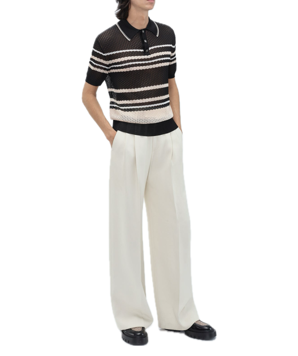 Amiri Striped Polo Black - Image 3