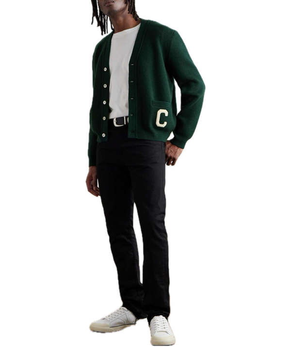 Celine Homme Logo-Appliquéd Wool Cardigan - Image 2
