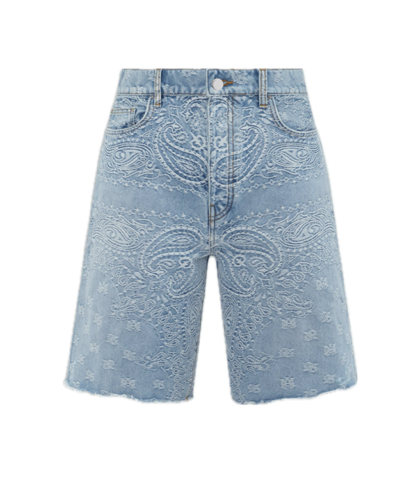Amiri Bandana Jacquard Skater Short Perfect Indigo