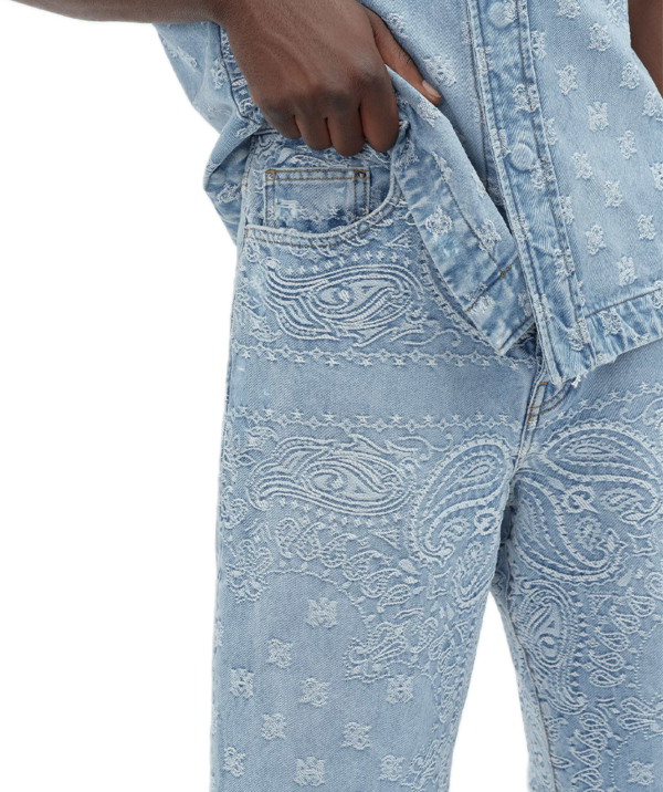 Amiri Bandana Jacquard Skater Short Perfect Indigo - Image 2
