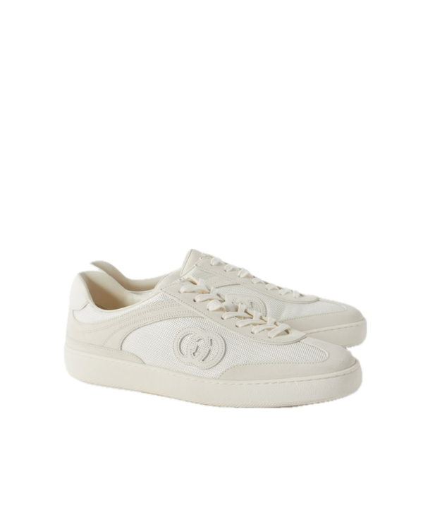 Gucci Leather-Trimmed Suede and Mesh Sneakers