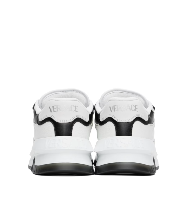 VERSACE White & Black Odissea Sneakers - Image 2