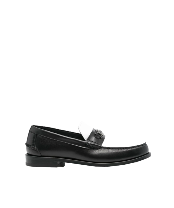 Versace Medusa-plaque colourblock loafers