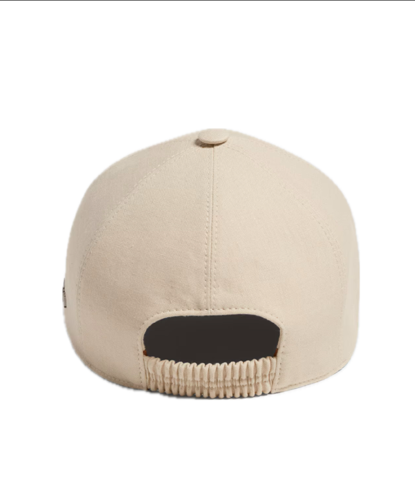 Zegna Light Beige Oasi Lino Baseball Cap - Image 2