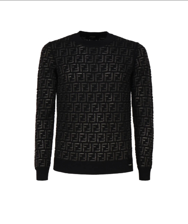 Fendi Allover FF Jacquard Crewneck Jumper