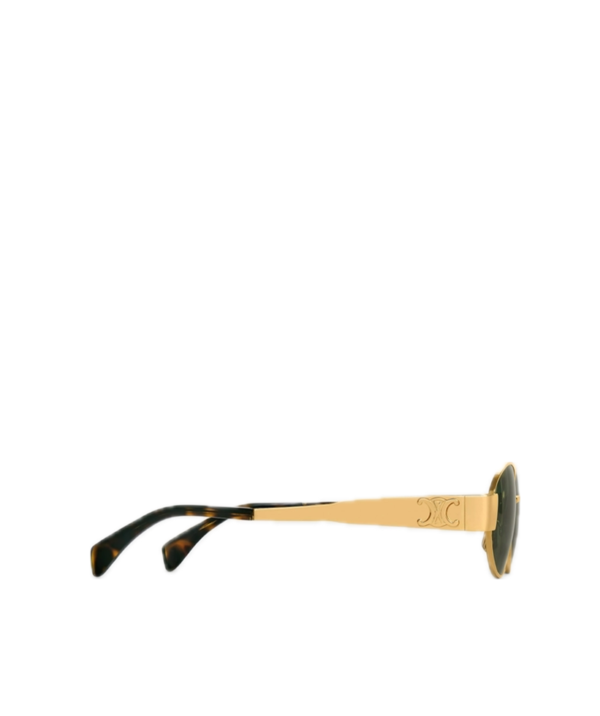 Celine Triomphe Metal 01 Sunglasses in Metal Gold / Green - Image 2