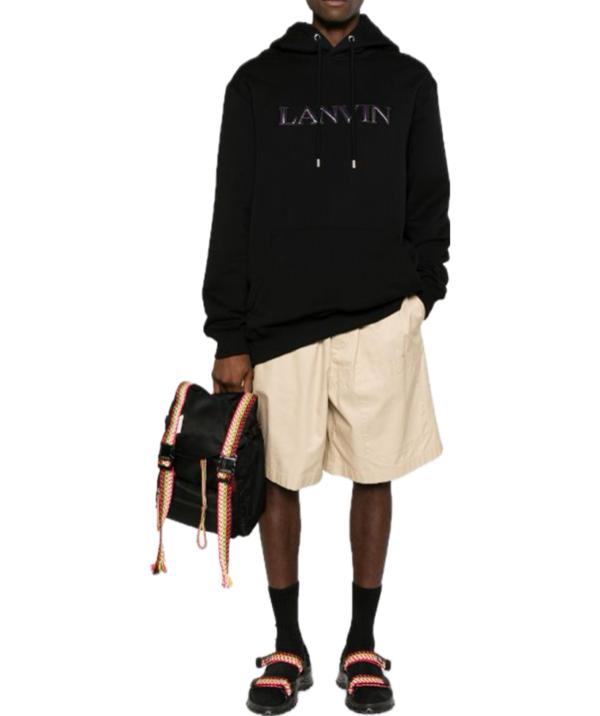 Lanvin Logo-appliqué cotton hoodie - Image 2
