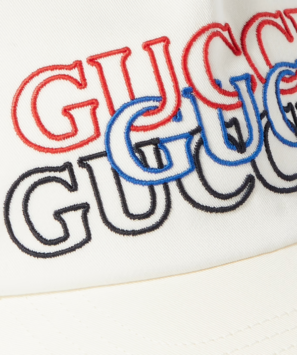 GUCCI Logo-Embroidered Cotton-Twill Baseball Cap - Image 3