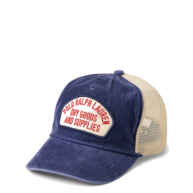 Logo-Patch Corduroy Trucker Cap