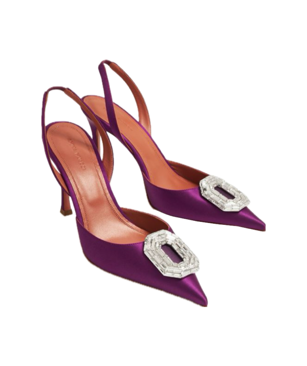Amina Muaddi  Camelia 95mm crystal-buckle pumps - Image 2