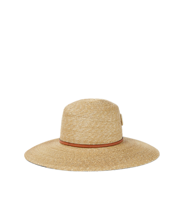 Gucci Logo leather-trimmed straw sunhat - Image 2