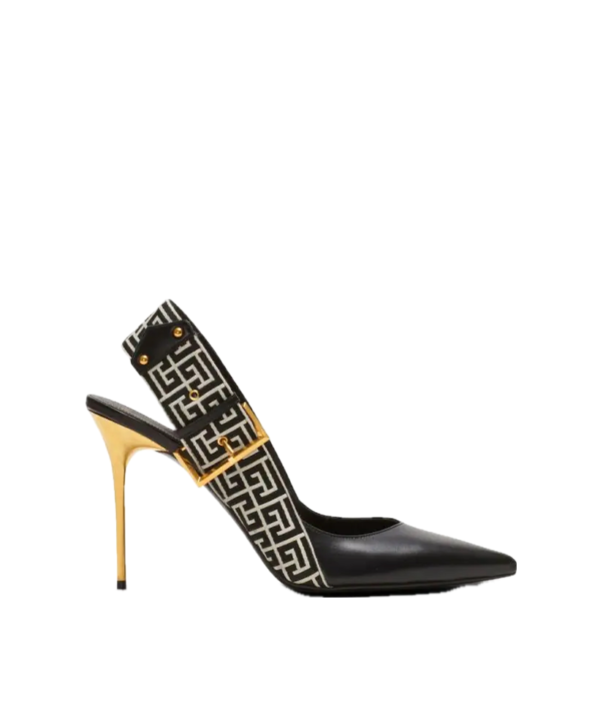 Balmain Ruby monogram slingback pumps