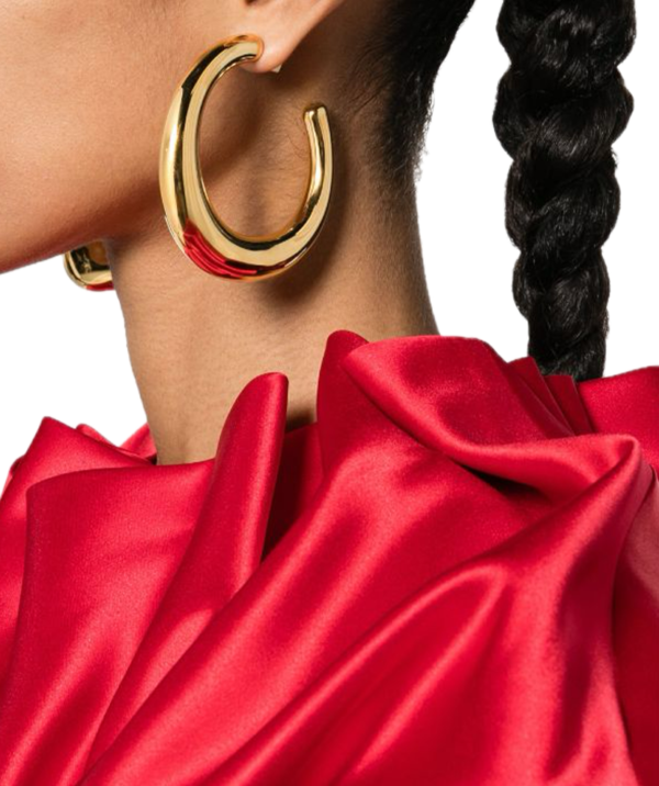 Jacquemus Les Grandes Créoles Ovalo hoop earrings - Image 2