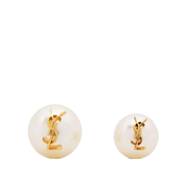 Saint Laurent Cassandre Pearl stud earrings