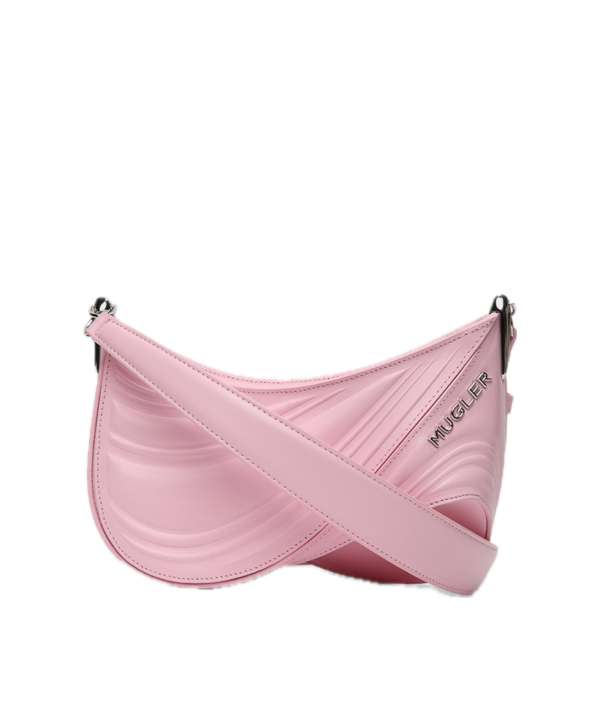 Mugler Small embossed spiral curve 01 shoulder bag