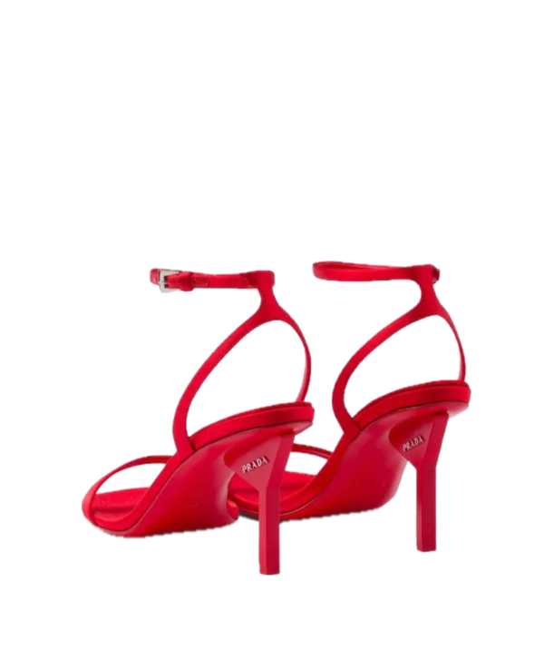 Prada 85mm geometric-heel satin sandals - Image 2