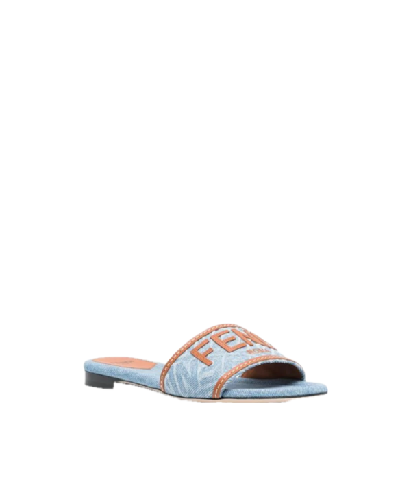 Fendi Signature embroidered-logo slides - Image 2