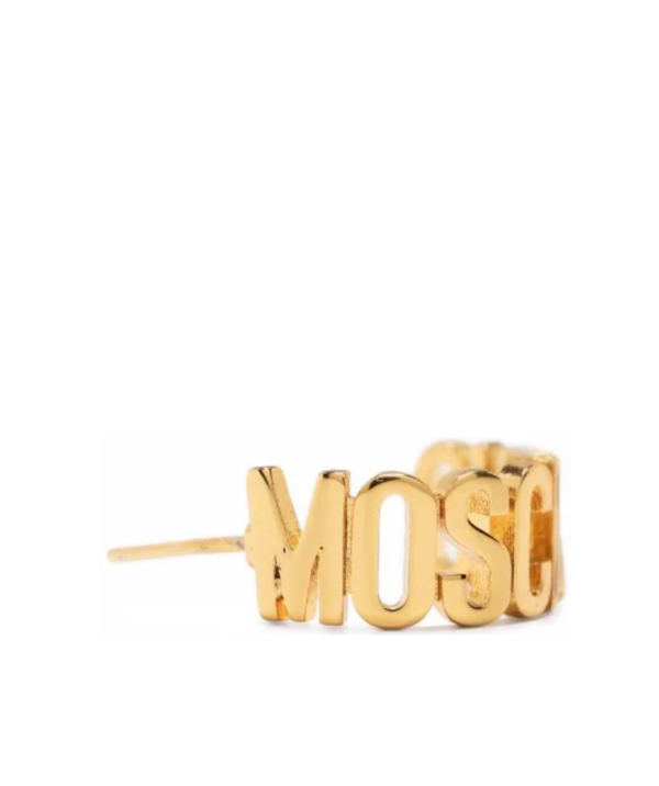 Moschino Logo-lettering small hoop earrings - Image 3