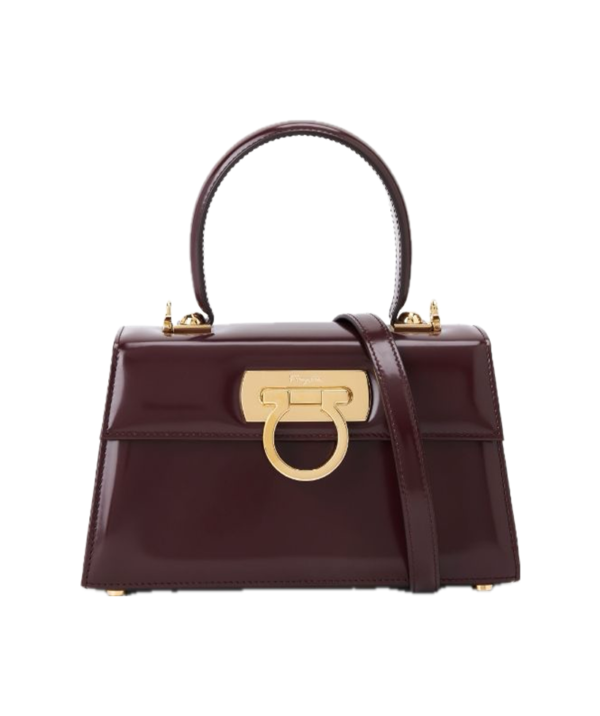 Ferragamo Gancini leather tote bag