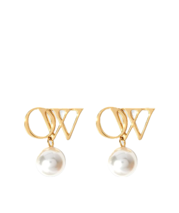 Off-White OW faux-pearl drop earrings