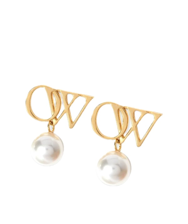 Off-White OW faux-pearl drop earrings - Image 3