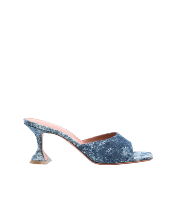 Amina Muaddi Lupita 70mm denim mules