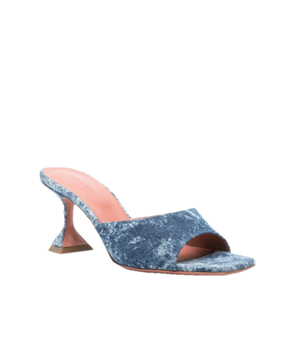 Amina Muaddi Lupita 70mm denim mules - Image 2
