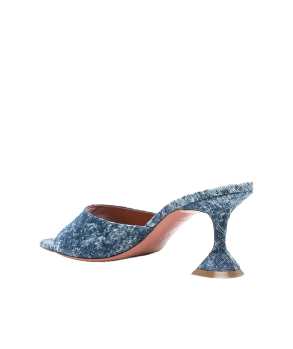 Amina Muaddi Lupita 70mm denim mules - Image 3