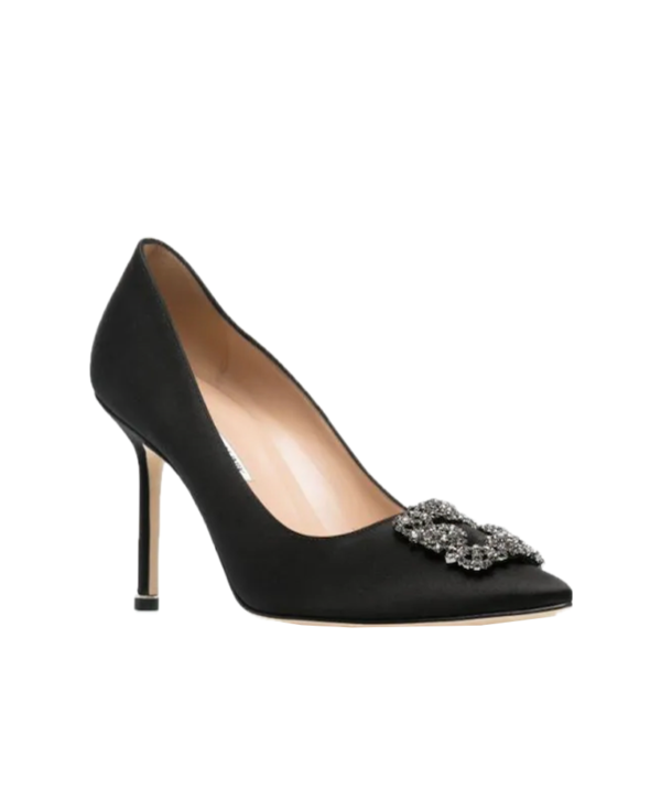 Manolo Blahnik Hangisi 90mm Satin Pumps