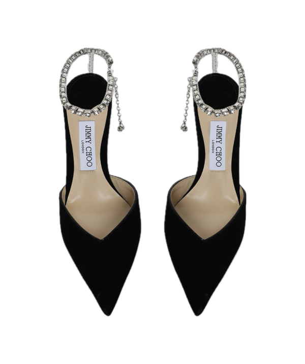 Jimmy Choo Saeda 85 pump black and crystal - Image 2