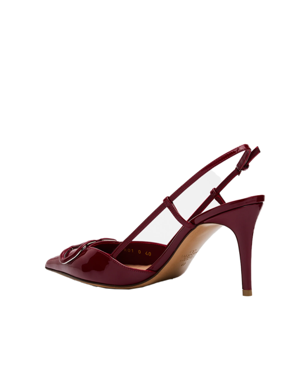 Valentino Garavani VLogo Patent Slingback Pumps - Image 3