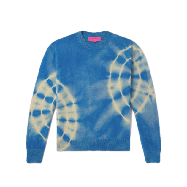 The Elder Statesman  Spiral City Tranquility Tie-Dyed Cashmere Sweater
