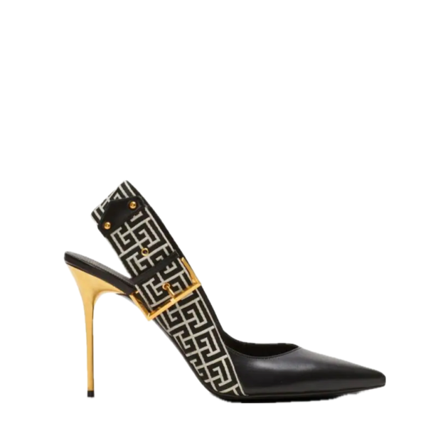 Balmain Ruby monogram slingback pumps