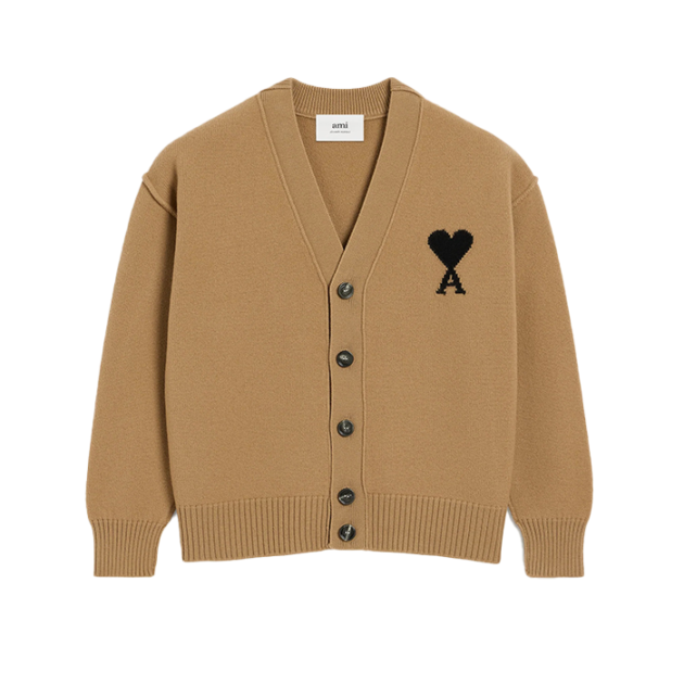 Brown Wool AMI de Coeur Cardigan