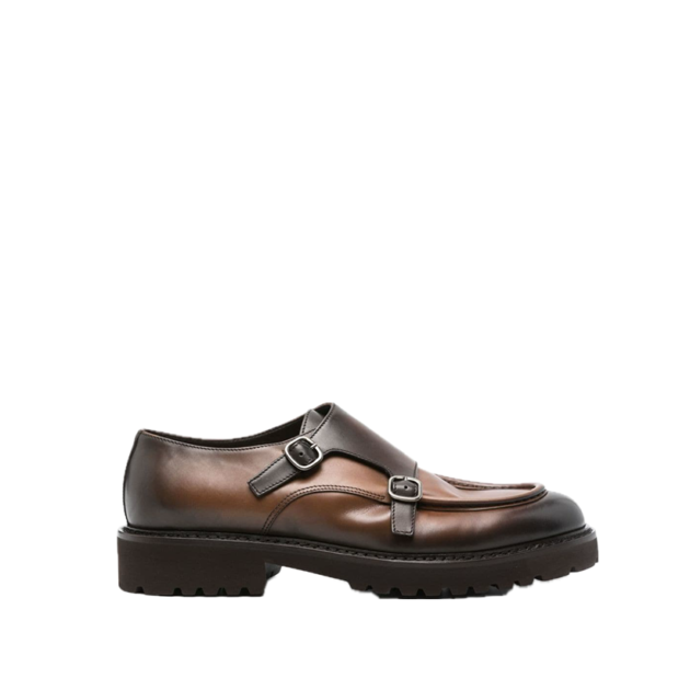 Doucal's double-buckle monk shoes