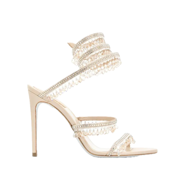 René Caovilla Crystal-embellished sandals
