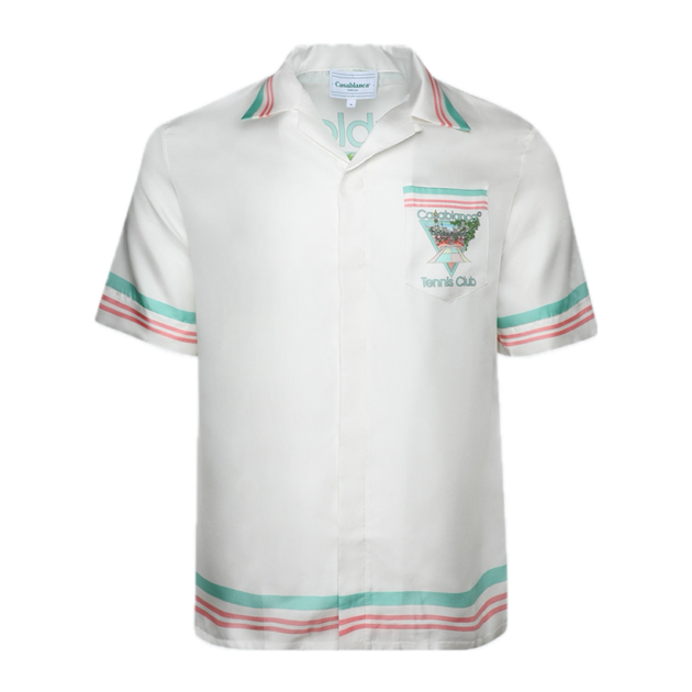 Casablanca Cuban collar short sleeve shirt Tennis club
