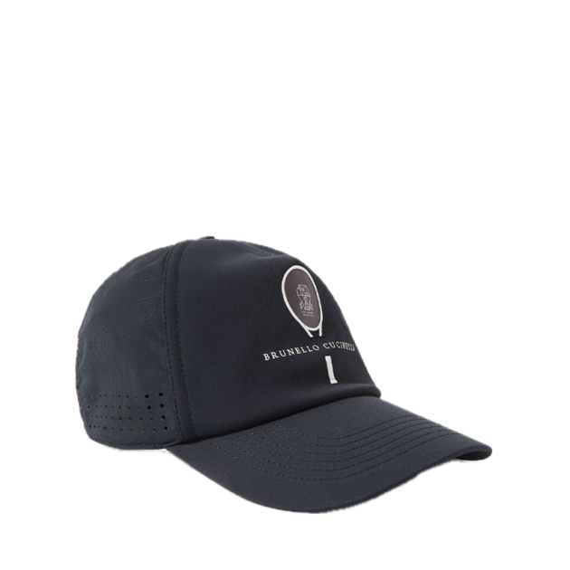 Brunello Cucinelli Perforated logo-print stretch-shell baseball cap
