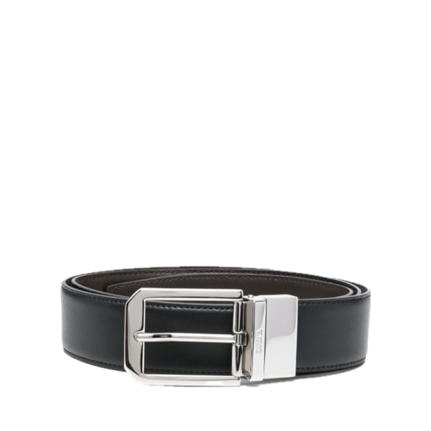 Zegna Buckle-fastening leather belt