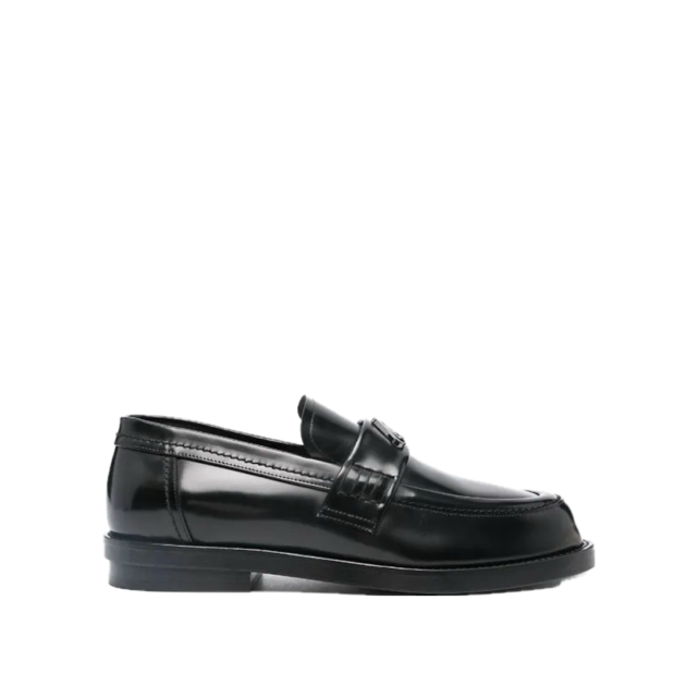 Alexander McQueen Logo-plaque leather loafers