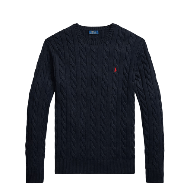 Cable-Knit Cotton Sweater