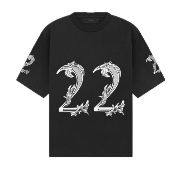 Amiri Oversized 22 Tee Black